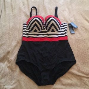 Torrid Size 2X New With Tags Retro Swim Suit